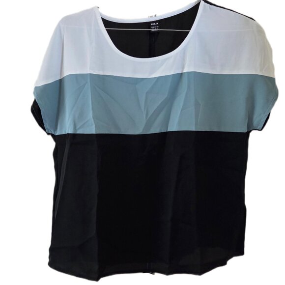 New Shein Lightweight Colorblock Sleeveless Blouse - Picture 1 of 3